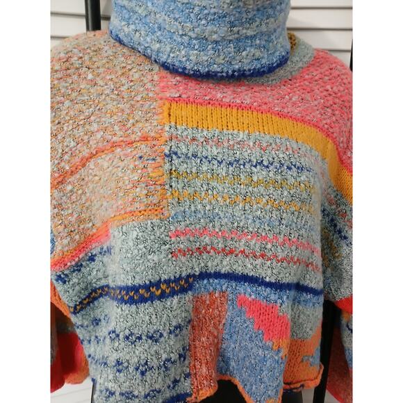 Sincerely Jules Multicolor Turtleneck Sweater Soft Material Relaxed Fit S - Picture 3 of 7